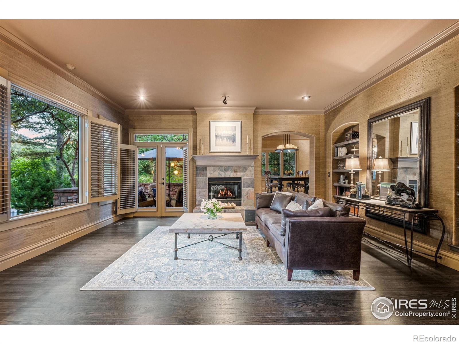 A sunny and elegant living room.