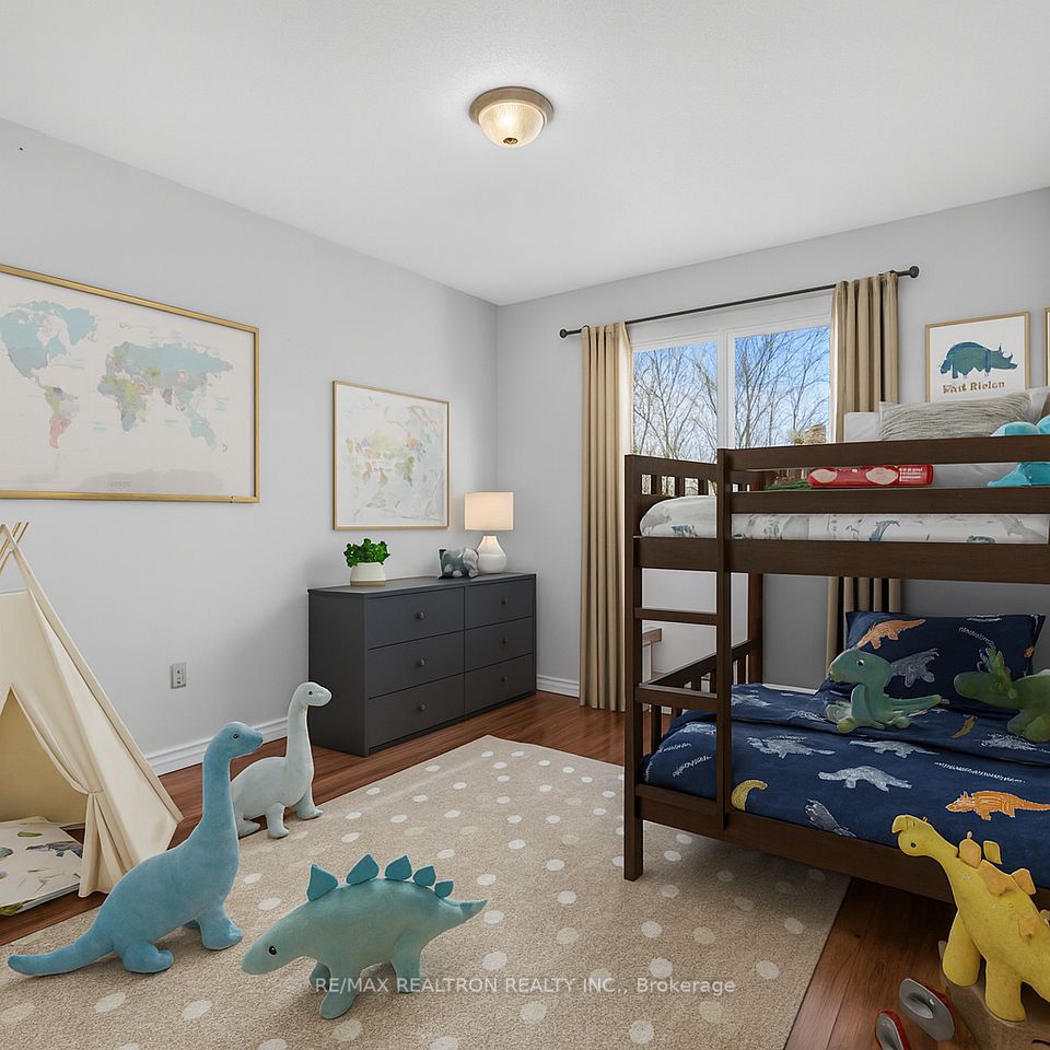 Virtually staged 2nd bedroom