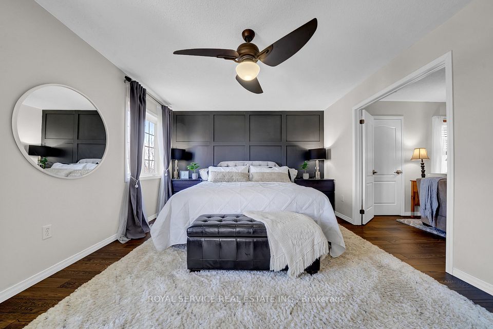 Primary Bedroom Retreat overlooks backyard
