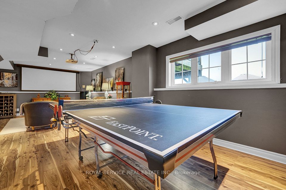 Basement games room with Huge Basement Windows
