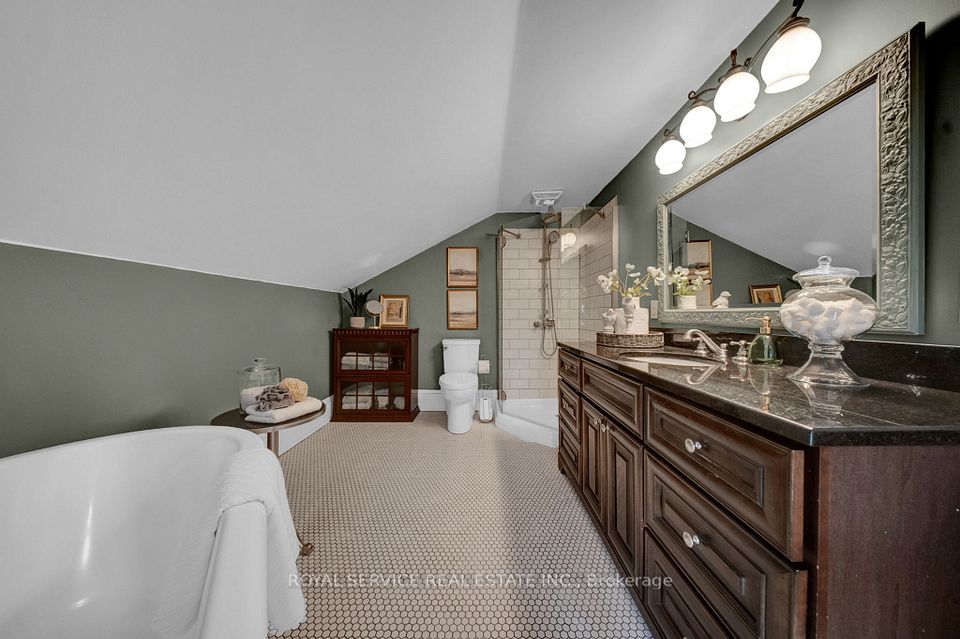 Separate stand alone shower and tons of storage