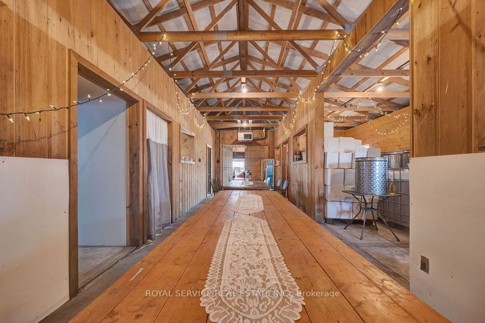 Dining Tables and Seating inside the mfg barn