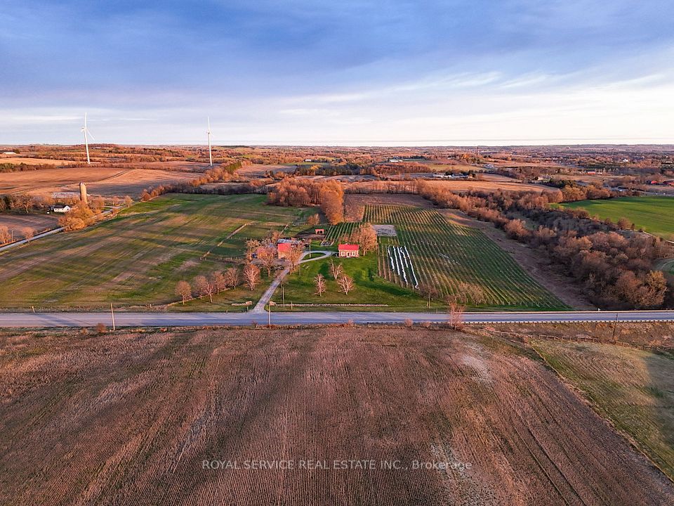 Aerial view of the property