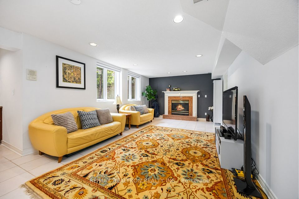 Basement with Gas Fireplace
