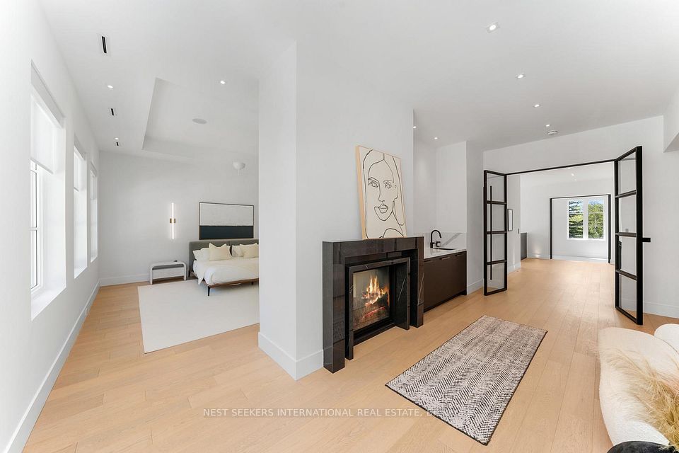 Primary Fireplace with Coffee Bar