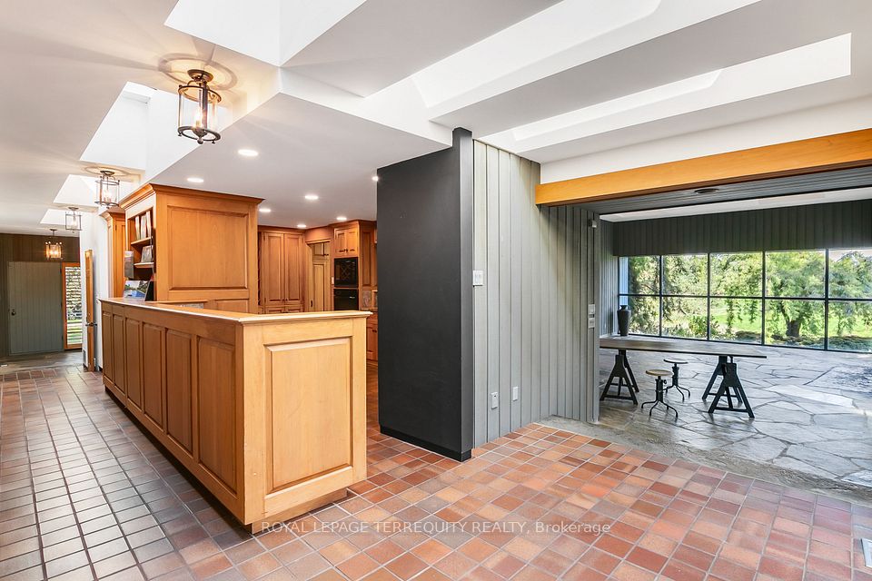 Open Concept Design Overlooks Family Room
