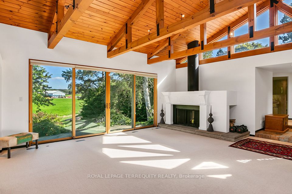 Primary Suite Fireplace, Walk Out to Gardens!