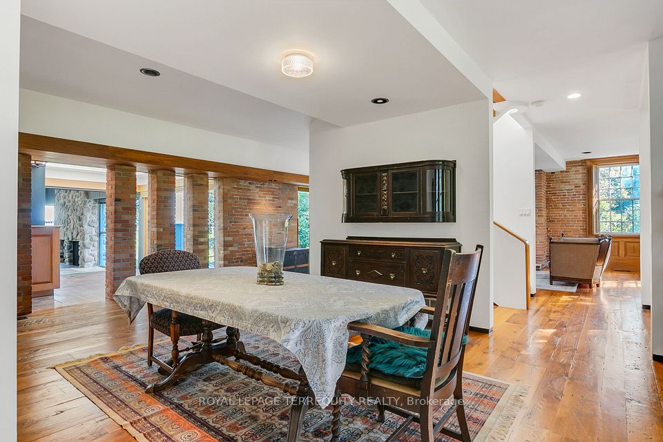 Dining Room Overlooks Modern Addition