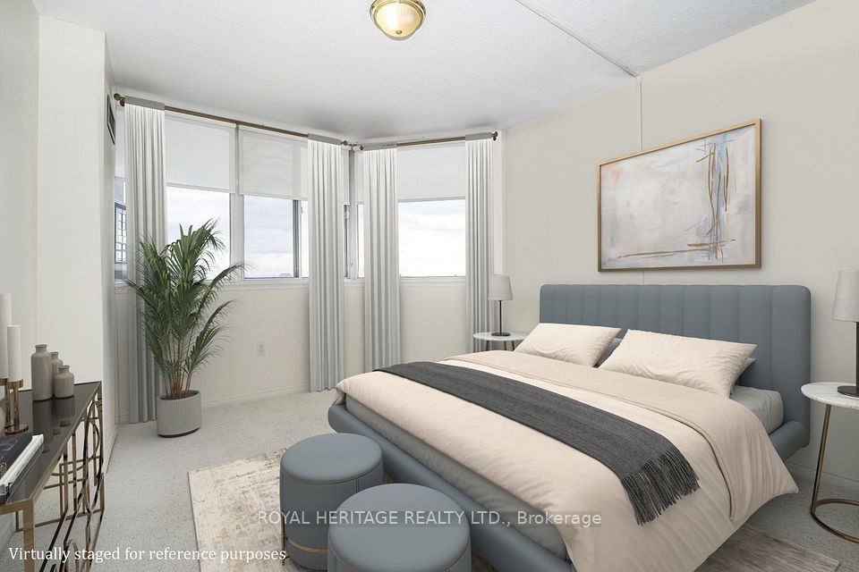 Virually staged bedroom for reference