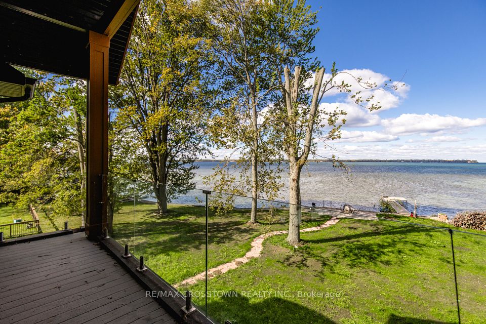 Covered balcony from grand room