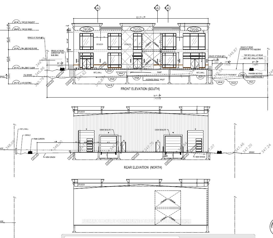 Elevations of possible future development