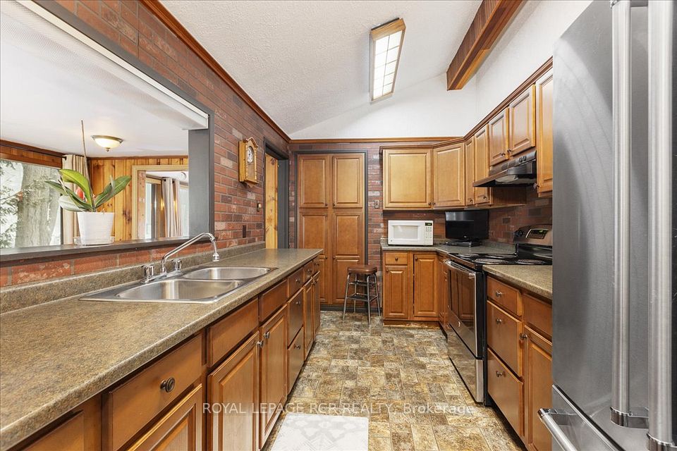 Kitchen overlooking dining room