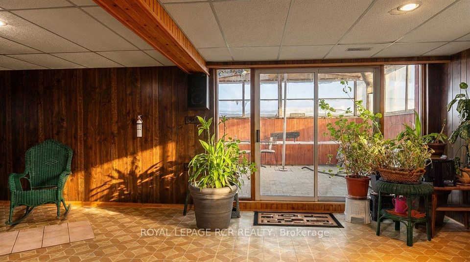 Basement walk out to greenhouse