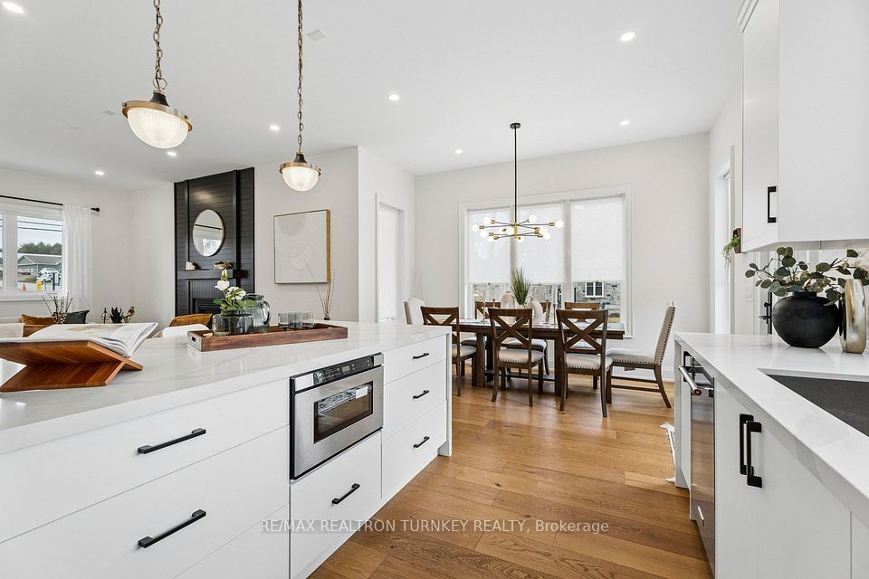 The main level showcases 10-ft ceilings
