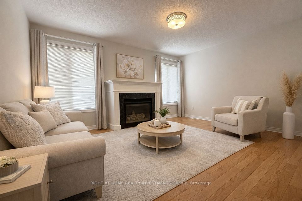 Bright and Cozy Living Room W/Gas Fireplace