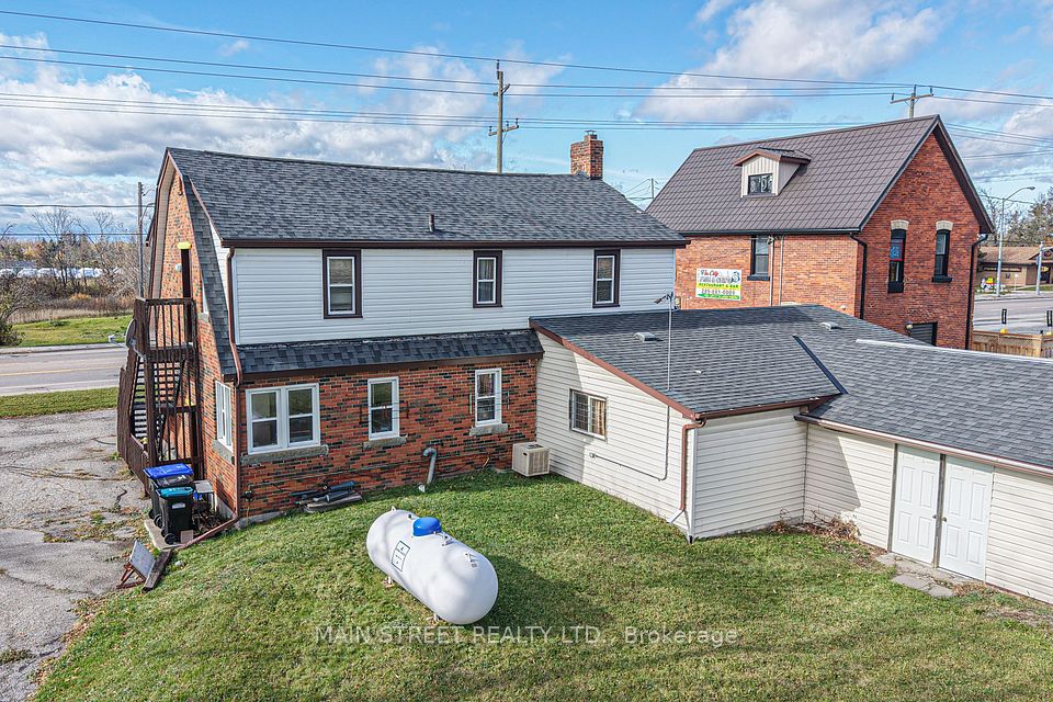 from the rear of property