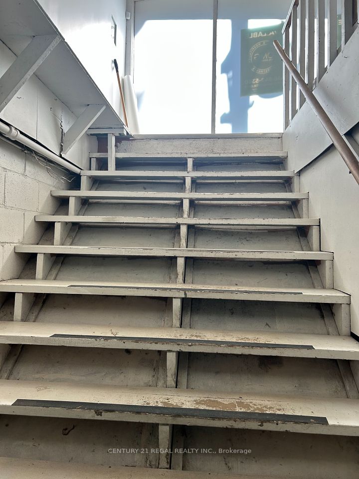 staircase to basement from the front unit