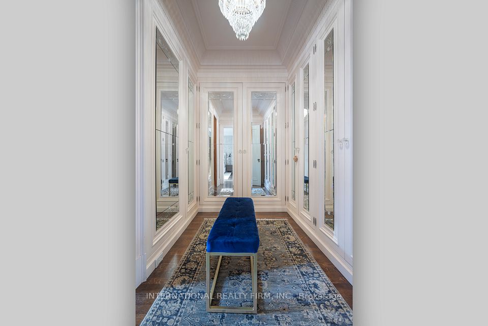 Lots of wardrobe space in "Her" dressing room.