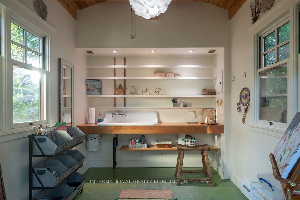 Art studio can double as a bunkie, playhouse, etc.