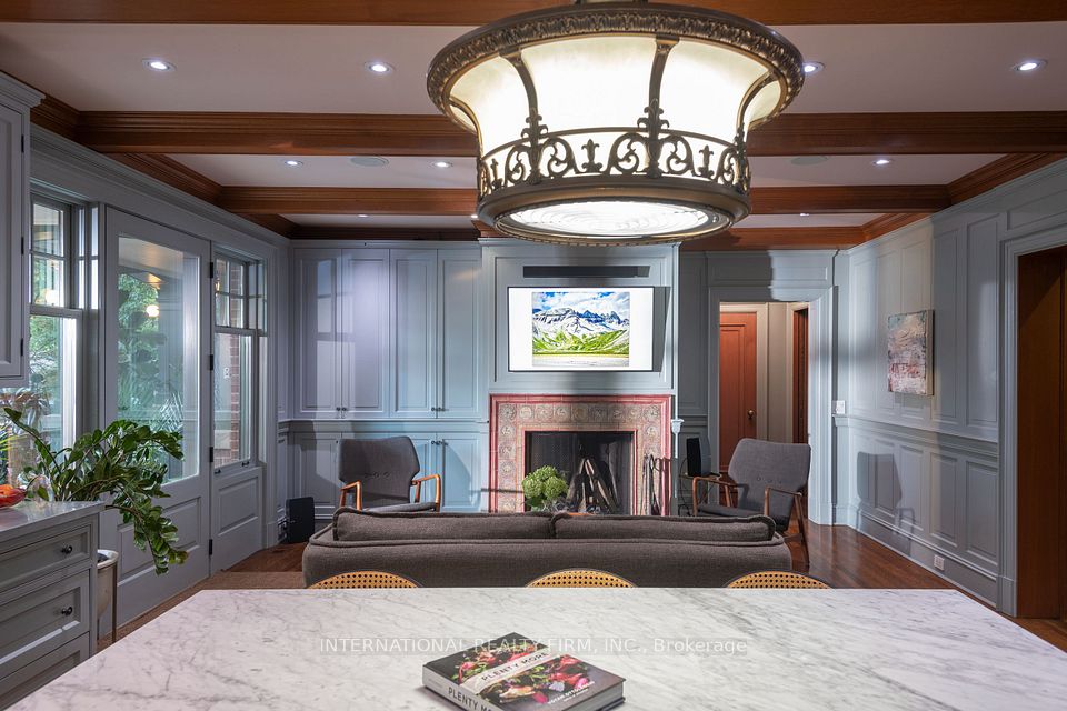 View of family room from kitchen breakfast bar.