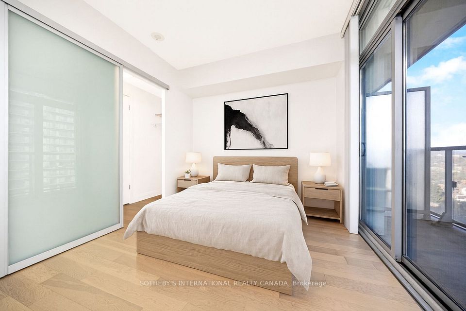 virtually staged primary bedroom