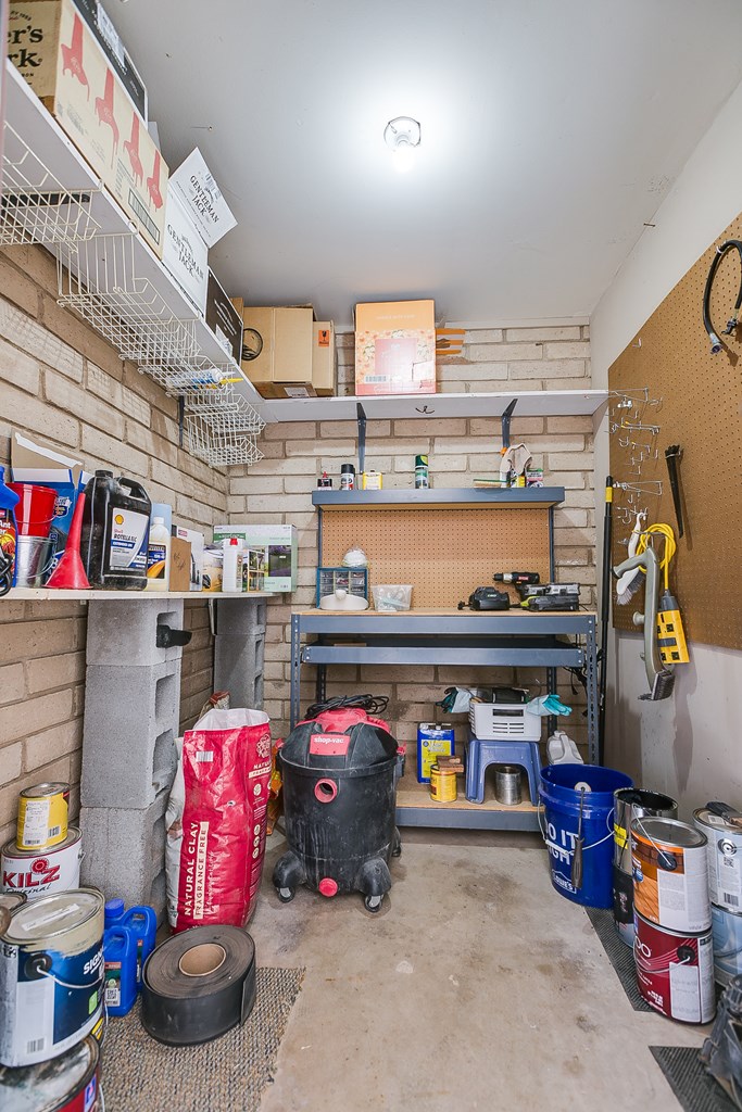 Storage area in Carport