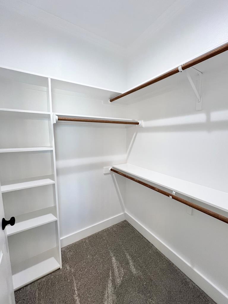 One of two walk-in closets