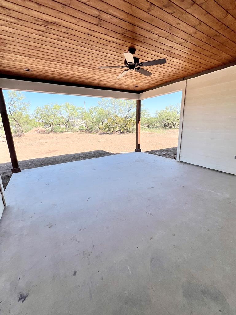 Huge covered back patio