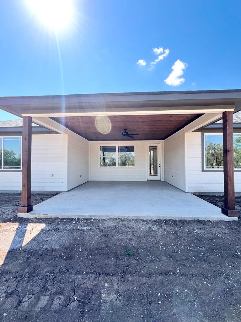 Very large back patio