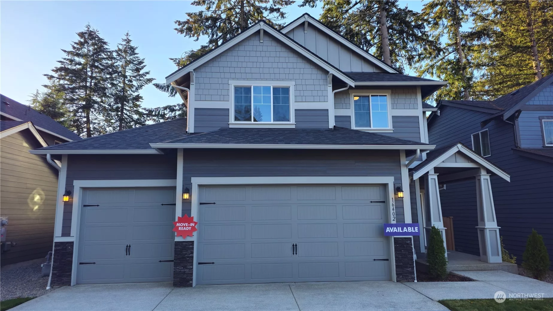 This is a photo of lot 22. All interior photos are of another home, same floorplan, in the community.