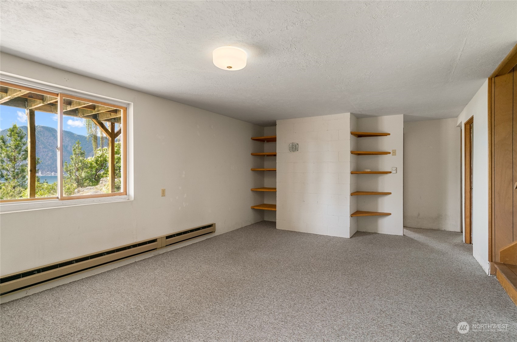 Main level laundry room and half bathroom