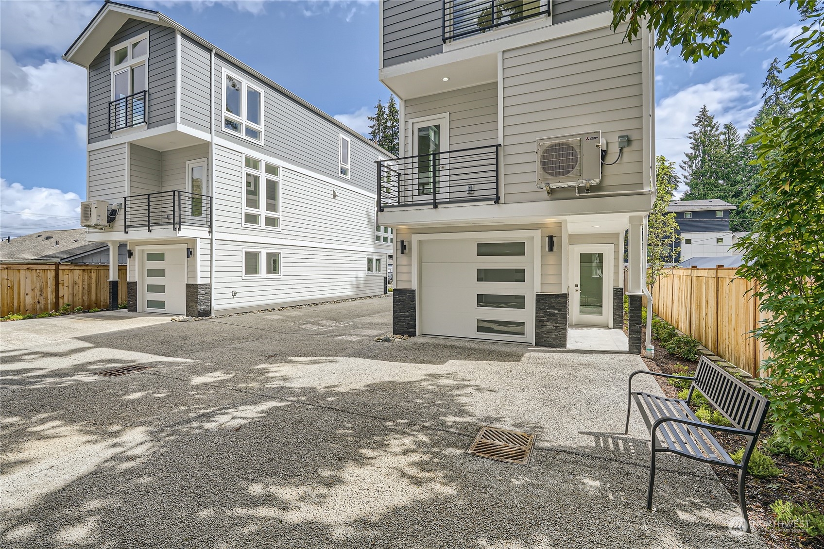 Rear of both units 18329 and 18331 - garage access.