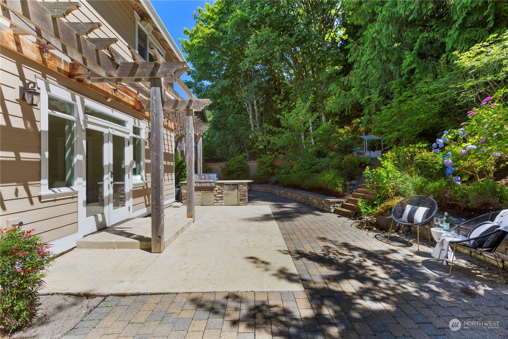 Private patio out back.