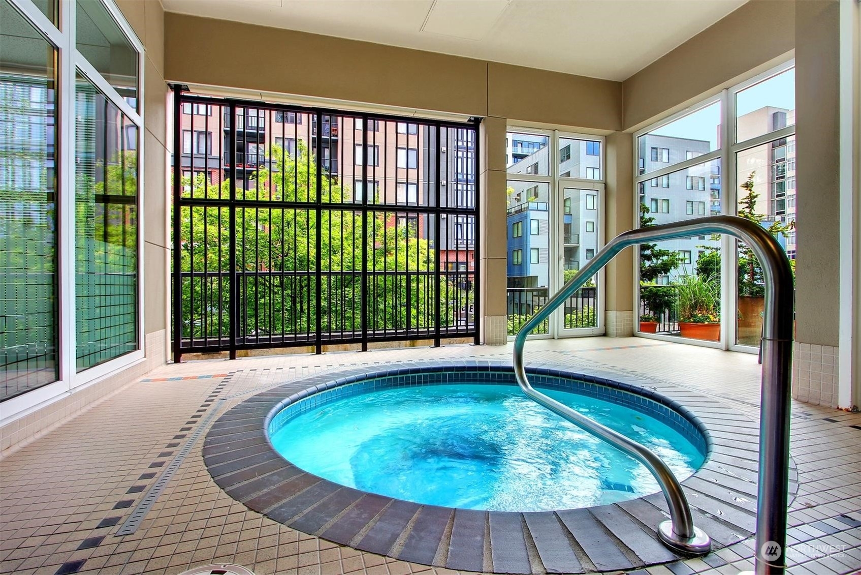 Relax after exercise or after work in this fabulous spa adjacent to gym