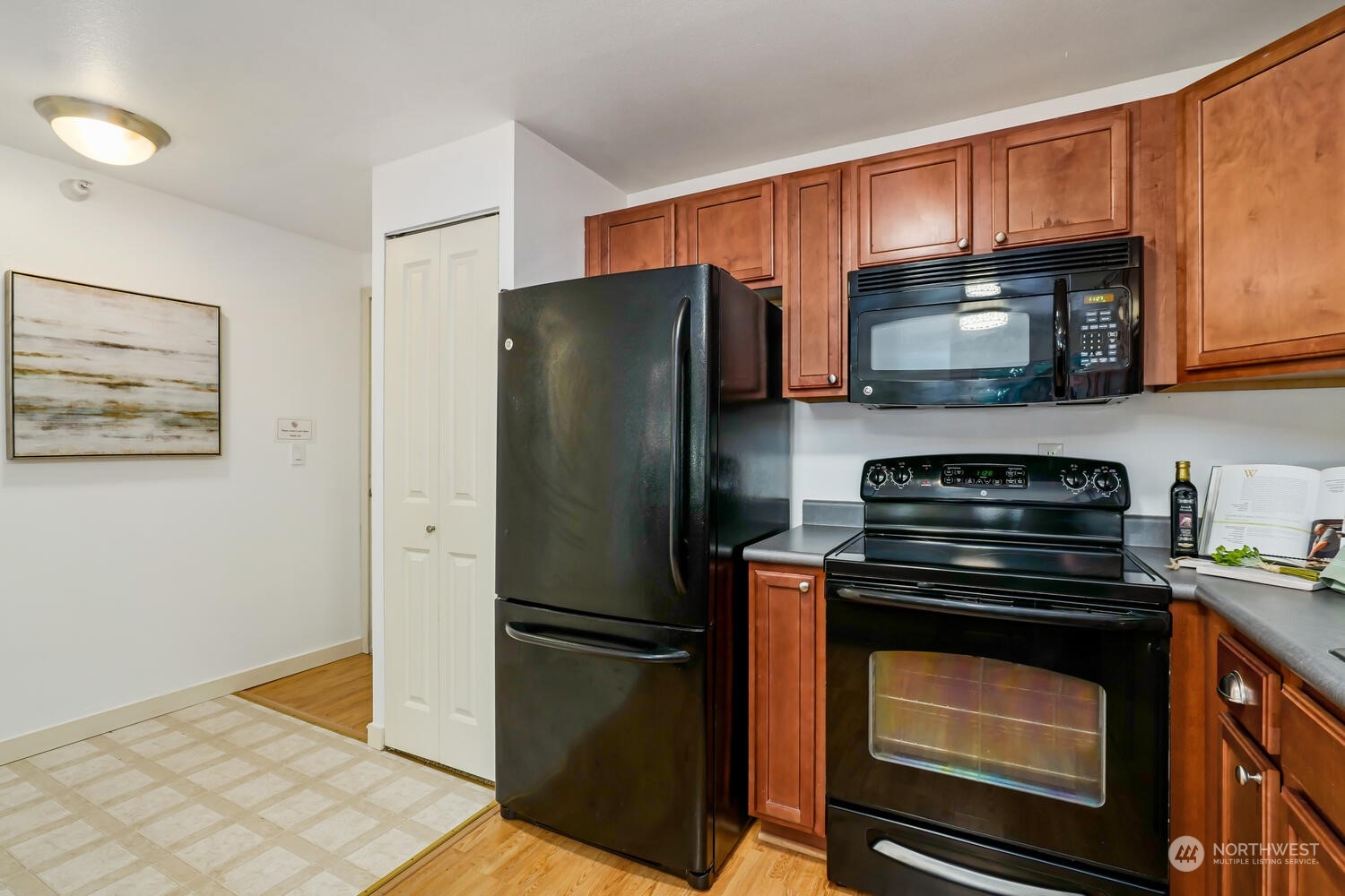 Gourmet Kitchen with Cherry wood cabinets.