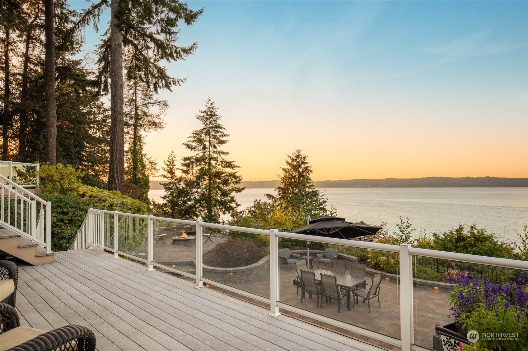 Stunning panoramic views of Puget Sound and the Olympic Mountains from every corner of your main floor