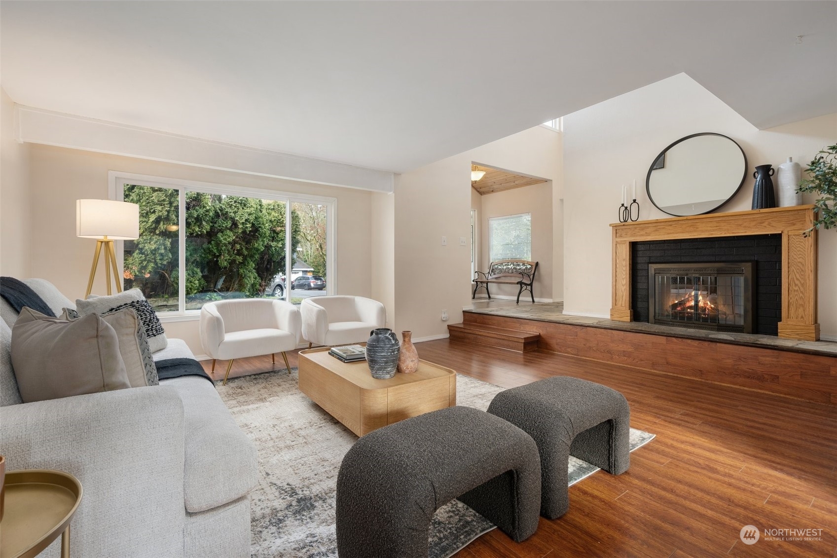 Living Room with Foyer in background