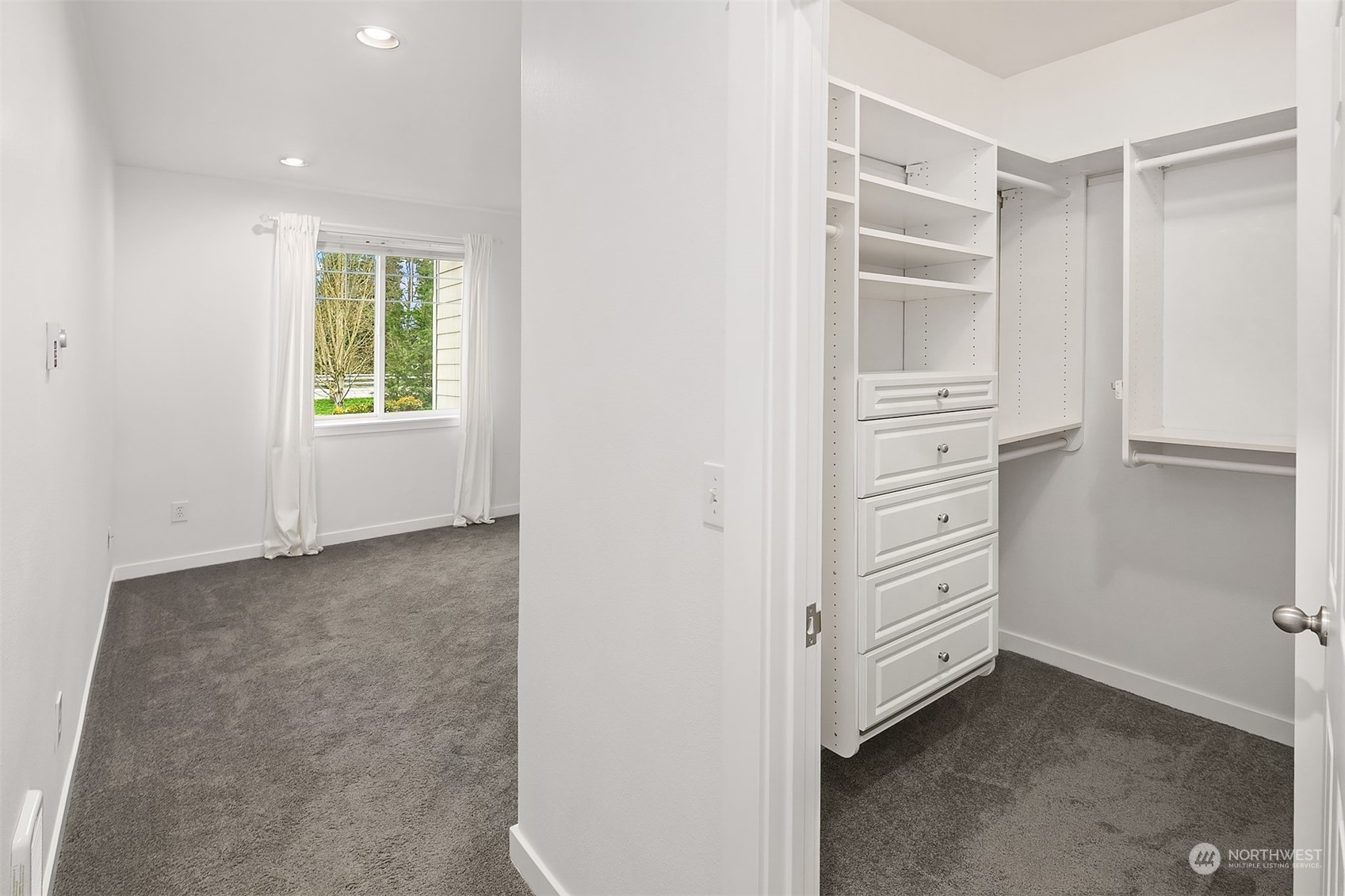 Custom, walk-in California closets.