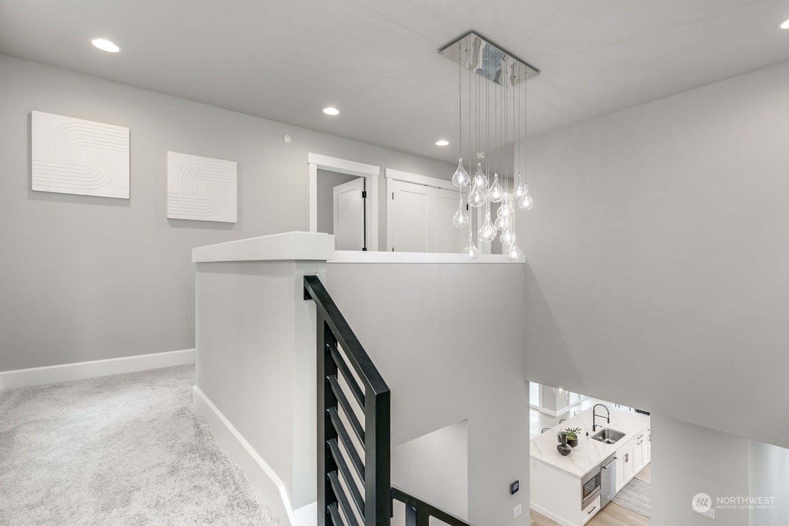 Main floor Guest Bathroom with beautiful tiled shower.