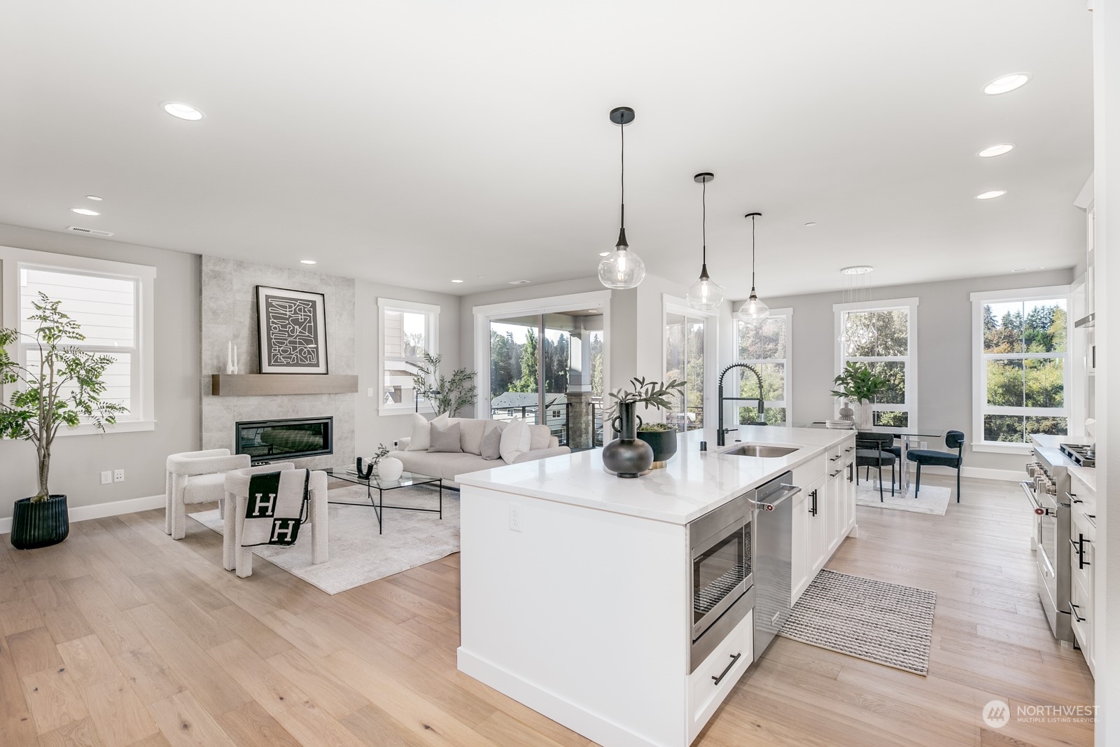 Custom cabinets with glass detail and accent lighting are exceptional!