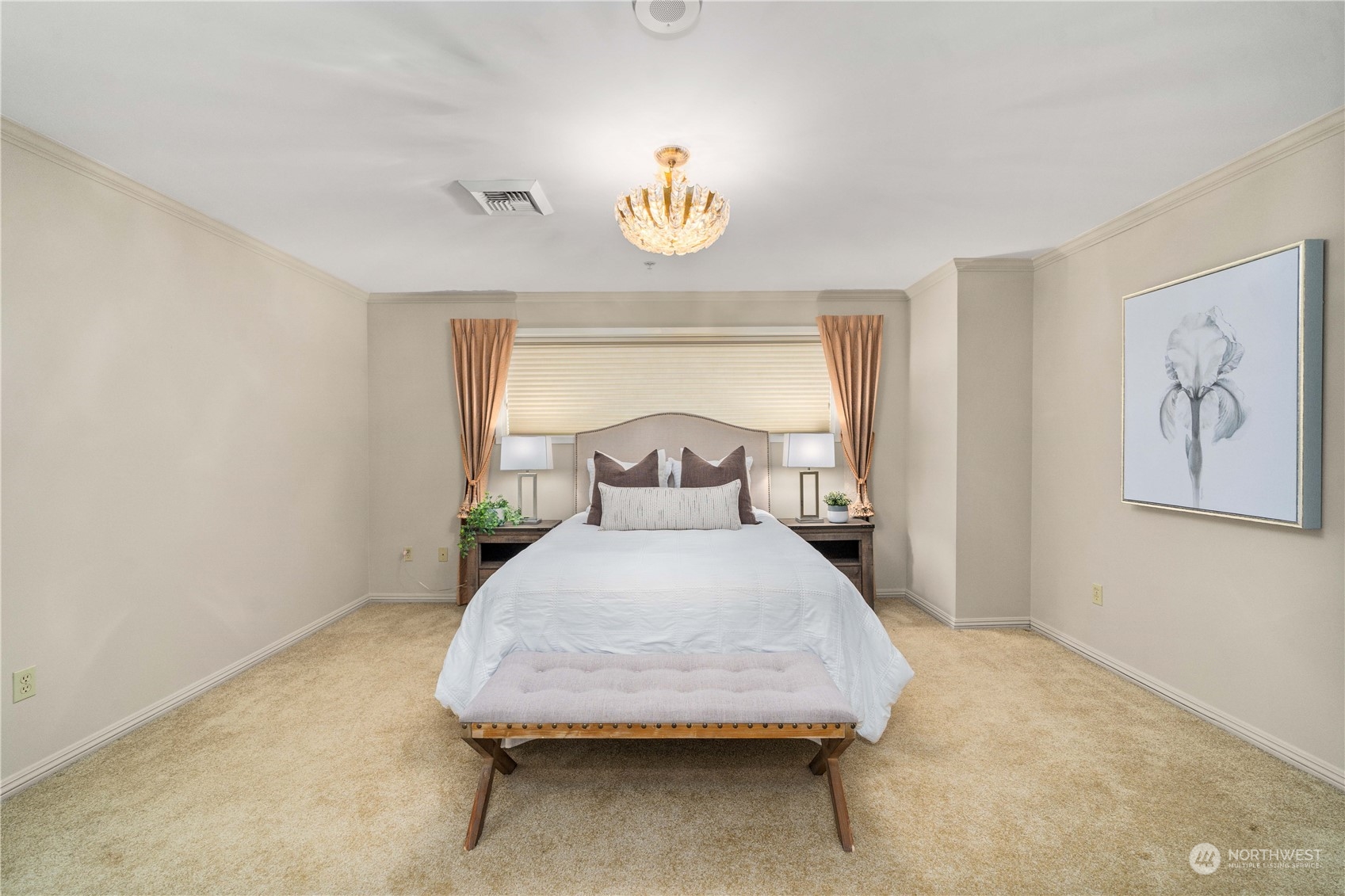 Guest Bedroom is off main hallway and provides privacy for primary bedroom.