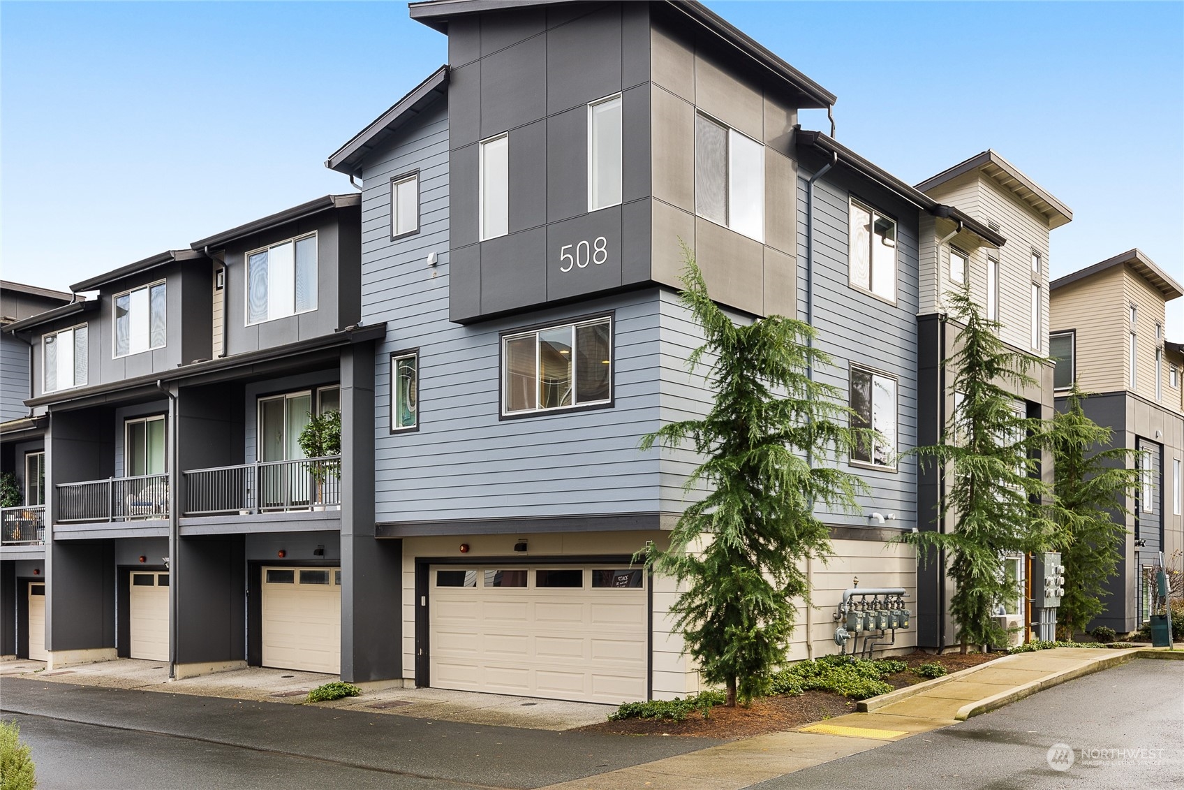 Large 2 Car garage with storage.