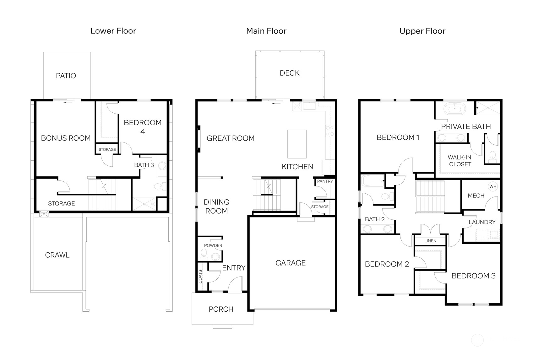 Very spacious Hemlock floorplan.