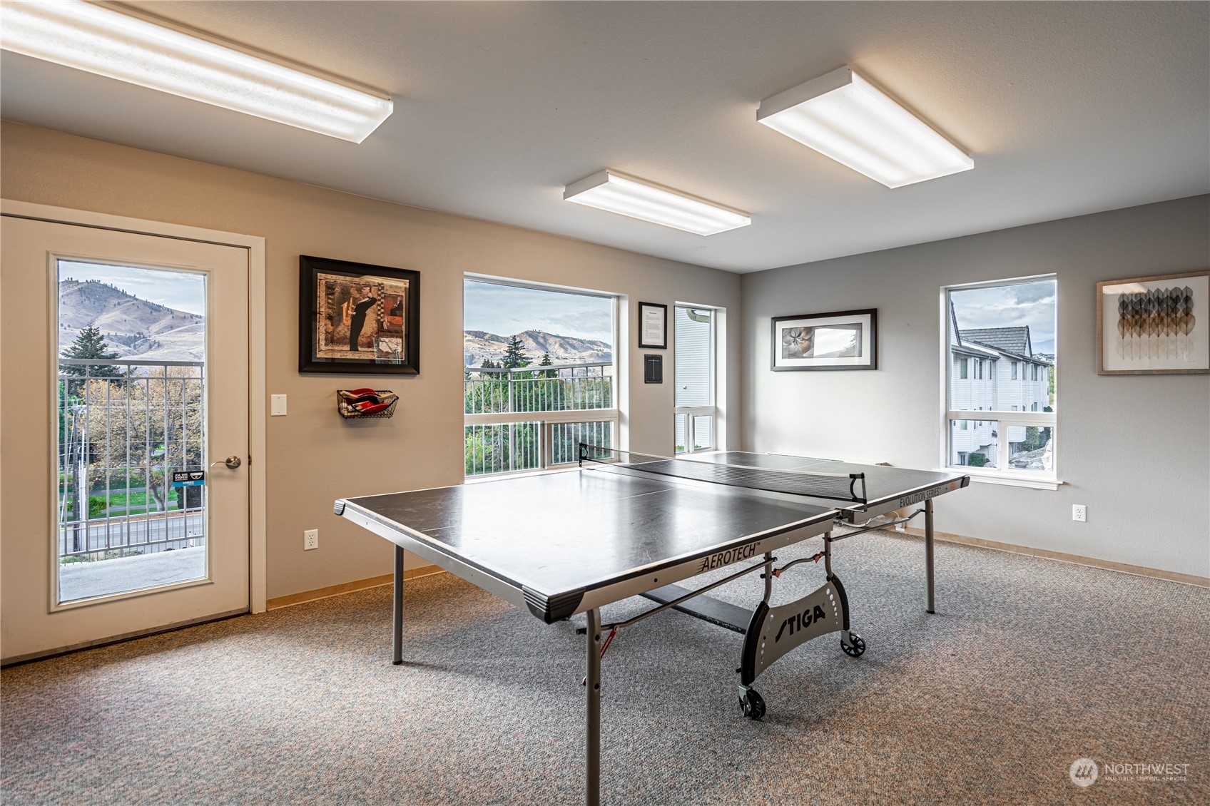 Ping Pong table in club house at poolside