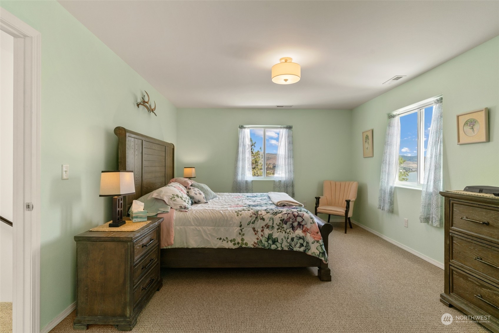 Master bedroom with king bed