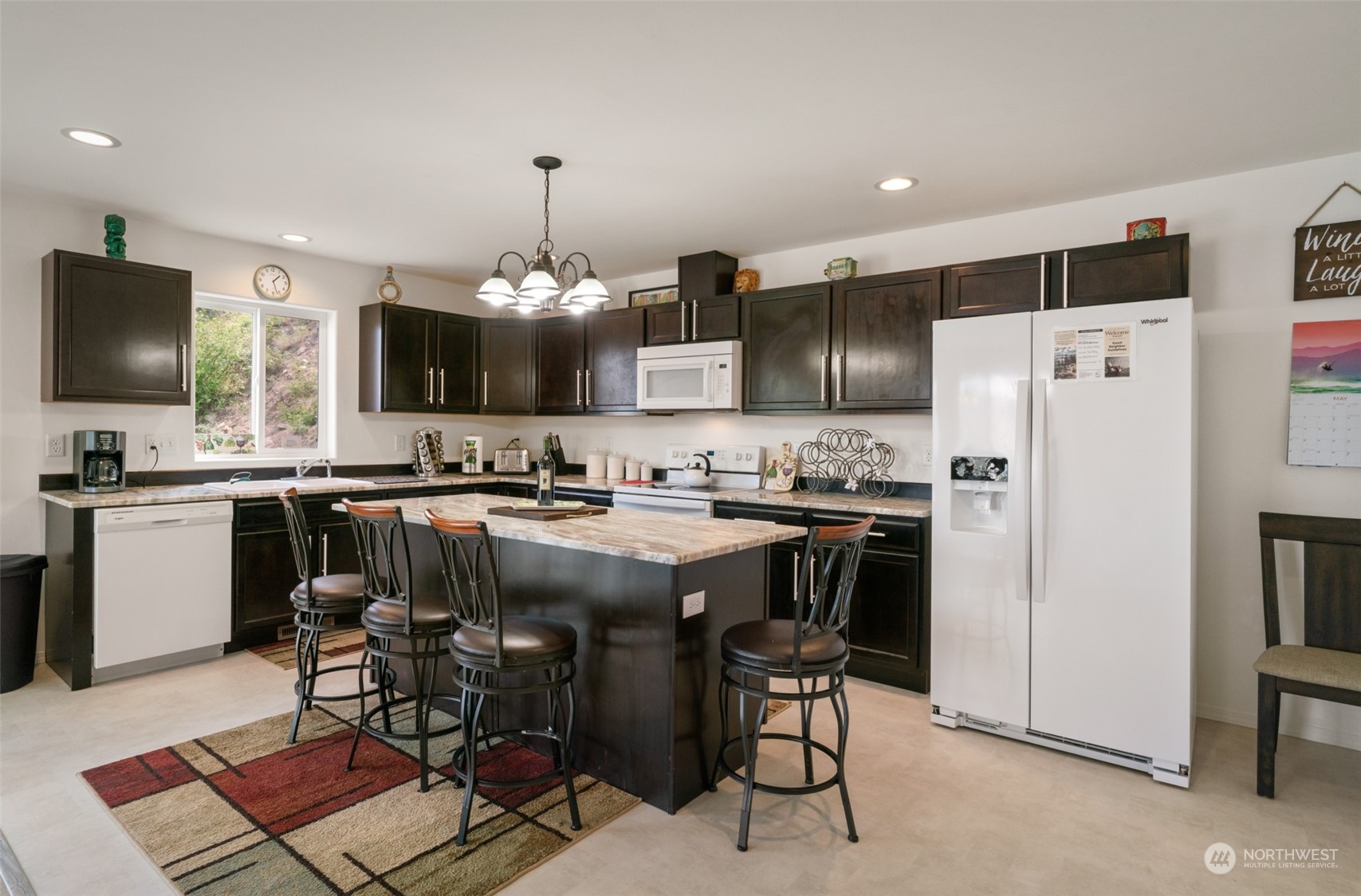 Open kitchen dining area