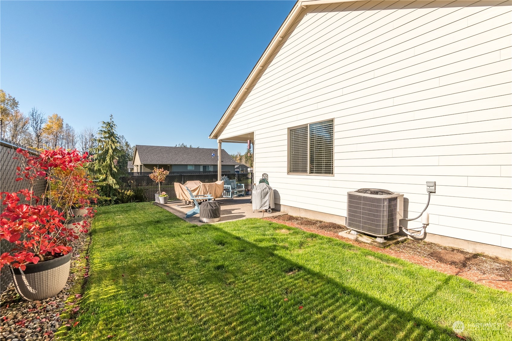 Fully fenced yard