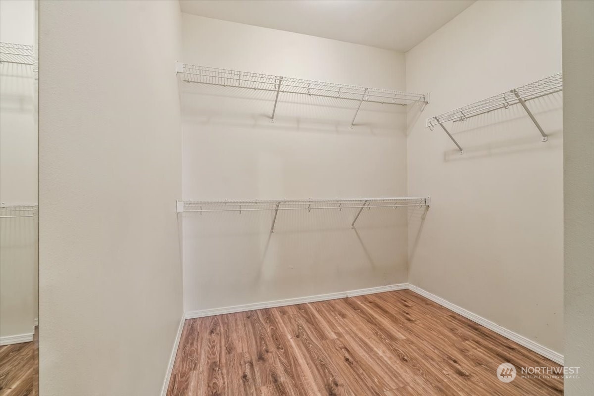 Spacious walk in closet fits your dresser too!