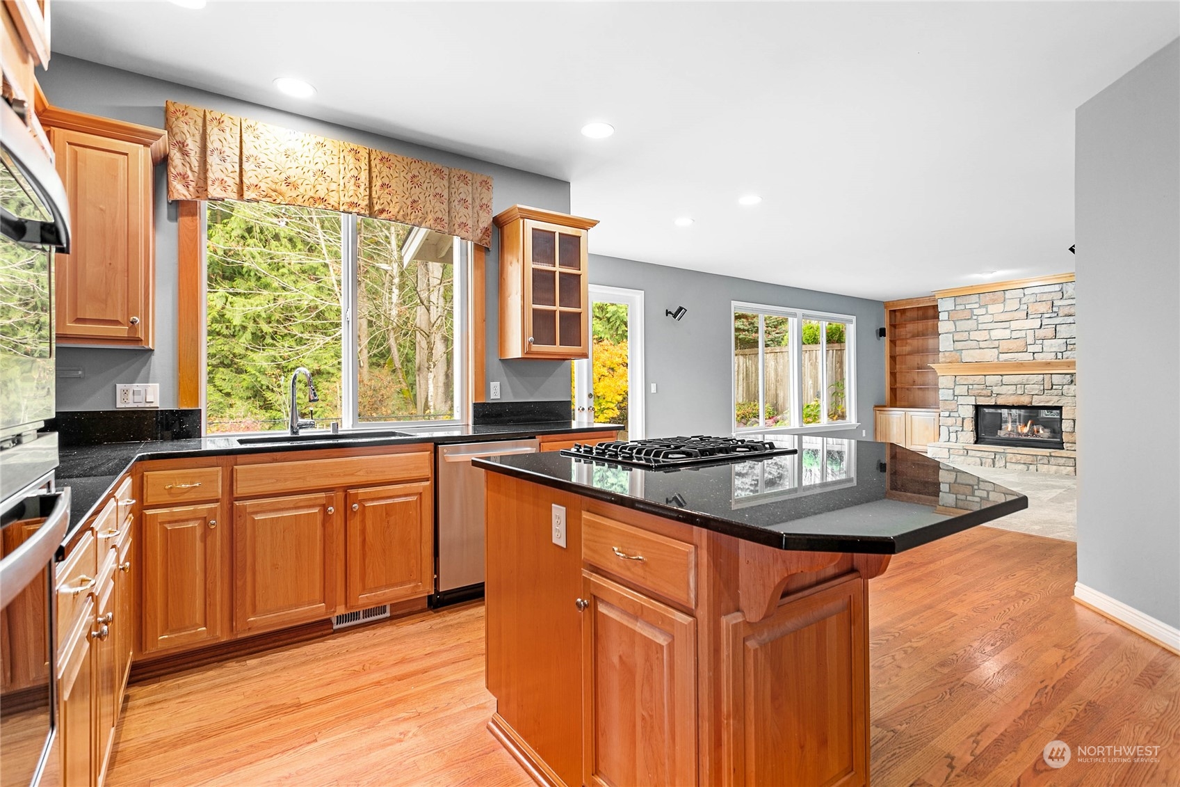 Kitchen looking to 2nd living area