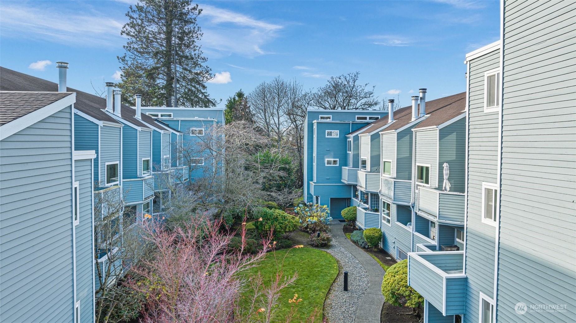 Courtyard between buildings